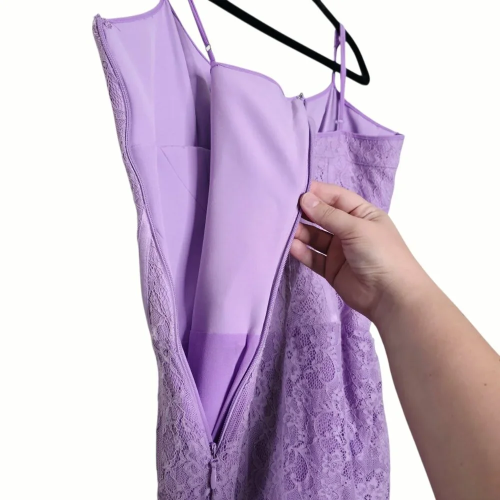 House of CB Antonina Maxi Dress Purple Orchid Lace Corset‎ Size L